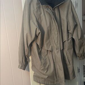 Women's Taupe Trench Coat with Relaxed Fit